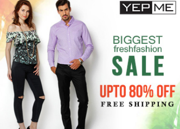 Biggest fashion Sale For Men & Women: Get Upto 80% Off at Yepme